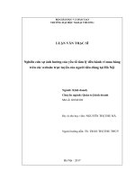 Nghiên cứu sự ảnh hưởng của yếu tố tâm lý đến hành vi mua hàng trên các website trực tuyến của người tiêu dùng tại Hà Nội (LV thạc sĩ)