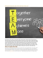 Những kỹ năng làm việc nhóm đạt được hiệu quả