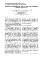 NGHIÊN cứu CÔNG NGHỆ dập bán TINH BÁNH RĂNG côn XOẮN TRONG bộ VI SAI XE tải 