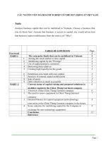 CÁC NGUỒN vốn MÀ DOANH NGHIỆP CÓ THỂ HUY ĐỘNG ở VIỆT NAM e 