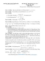 ĐỀ THI THỬ THPT QUỐC GIA LẦN 1   chuyên biên hòa