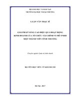 Giải pháp nâng cao hiệu quả hoạt động kinh doanh của Tổ chức Tài chính vi mô TNHH Một thành viên Tình thương (LV thạc sĩ)