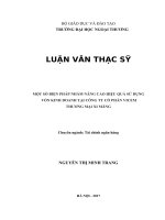 Một số biện pháp nhằm nâng cao hiệu quả sử dụng vốn kinh doanh tại Công ty Cổ phần VICEM Thương mại Xi măng (LV thạc sĩ)