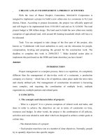 LẬP kế HOẠCH THỰC HIỆN các HOẠT ĐỘNG dự án e 