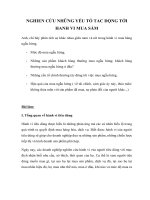 Nghiên cứu những yếu tố tác động tới hành vi mua sắm 