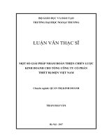 Một số giải pháp nhằm hoàn thiện chiến lược kinh doanh  cho Tổng Công ty Cổ phần Thiết bị điện Việt Nam (LV thạc sĩ)