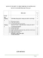 QUẢN LÝ tổ CHỨC VÀ THỰC HIỆN dự án XƯỞNG SẢN XUÂT TÀ VẸT bê TÔNG dự ỨNG lực 