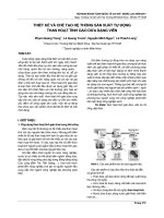 THIẾT kế và CHẾ tạo hệ THỐNG sản XUẤT tự ĐỘNG THAN HOẠT TÍNH gáo dừa DẠNG VIÊN 