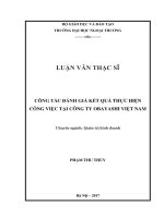 Công tác đánh giá kết quả thực hiện công việc tại Công ty Obayashi Việt Nam (LV thạc sĩ)