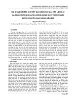 ĐỘ NHÁM bề mặt CHI TIẾT GIA CÔNG KHI mài vật LIỆU c45 và SKD11 sử DỤNG lưu LƯỢNG DUNG DỊCH TRƠN NGUỘI được TRUYỀN DAO ĐỘNG SIÊU âm 