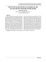 THIẾT kế CHẾ tạo bộ TRUYỀN CYCLOID BẰNG vật LIỆU kết hợp làm VIỆC TRONG môi TRƢỜNG ăn mõn 