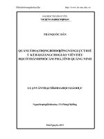Quản Lý Hoạt Động Bồi Dưỡng Năng Lực Thiết Kế Bài Giảng Cho Giáo Viện Tiểu Học Ở Thành Phố Cẩm Phả, Tỉnh Quảng Ninh