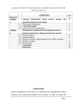 QUẢN LÝ tổ CHỨC VÀ THỰC HIỆN dự án XƯỞNG SẢN XUÂT TÀ VẸT bê TÔNG dự ỨNG lực e 