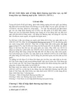 Giới thiệu một số hiệp định thương mại khu vực, cụ thể trong khu vực thương mại tự do  ASEAN ( AFTA )