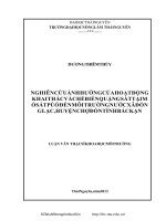 Nghiên Cứu Ảnh Hưởng Của Hoạt Động Khai Thác Và Chế Biến Quặng Sắt Tại Mỏ Sắt Pù Ô Đến Môi Trường Nước Xã Đồng Lạc, Huyện Chợ Đồn , Tỉnh Bắc Kạn