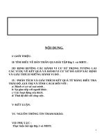 ĐỊNH HƯỚNG các HÀNH VI cư xử TRONG TƯƠNG LAI các ví dụ về kết QUẢ và HÀNH VI cư xử 