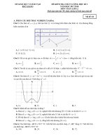 Đề thi HK1 toán 12 năm học 2017 – 2018 sở GD và ĐT Bắc Giang 