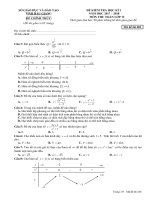 Đề kiểm tra HK1 Toán 12 năm học 2017 – 2018 Sở GD và ĐT Hậu Giang 