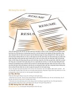 Nội dung thư xin việc