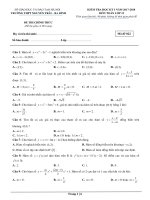 Đề thi HK1 toán 12 năm học 2017 – 2018 trường THPT Nguyễn Trãi – Hà Nội 