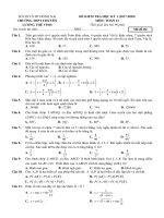 Đề thi HK1 toán 11 năm học 2017 – 2018 trường THPT Chuyên Lương Thế Vinh – Đồng Nai 
