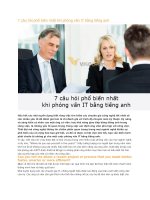 7 câu hỏi phổ biến nhất khi phỏng vấn IT bằng tiếng anh