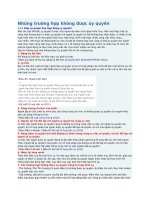 Những trường hợp không được ủy quyền