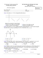 Đề thi học kỳ I Toán 12 năm học 2017 – 2018 Trường THPT Cẩm Bình – Hà Tĩnh 