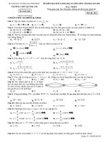 Đề kiểm tra chất lượng HK1 Toán 11 năm học 2017 – 2018 Trường THPT Quỳnh Côi – Thái Bình 