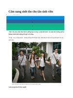 Cẩm nang sinh tồn cho tân sinh viên