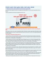 Chính sách tinh giản biên chế năm 2018