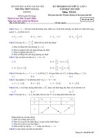 Đề khảo sát Toán 12 lần 1 năm học 2017 – 2018 trường THPT Cổ Loa – Hà Nội