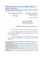 Tiếp tục thông qua 6 án lệ sau đây từ ngày 14 tháng 12 năm 2017