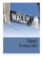 CHƯƠNG 8  THỊ TRƯỜNG cổ PHIẾU 