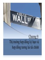 CHƯƠNG 9 THỊ TRƯỜNG hợp ĐỒNG kỳ hạn và hợp ĐỒNG TƯƠNG LAI tài CHÍNH 