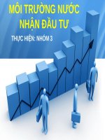 MÔI TRƯỜNG đầu tư của nước NHẬN đầu tư 