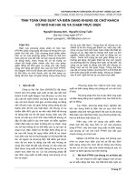 TÍNH TOÁN ỨNG SUẤT và BIẾN DẠNG KHUNG XE CHỞ KHÁCH cỡ NHỎ KHI HAI XE VA CHẠM TRỰC DIỆN 