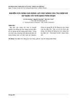 NGHIÊN cứu ĐÁNH GIÁ ĐỘNG lực học NÂNG của tàu đệm KHÍ sử DỤNG váy KHÍ DẠNG PHÂN đoạn 