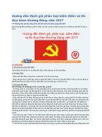 Hướng dẫn đánh giá phân loại kiểm điểm và thi đua khen thưởng đảng viên 2017