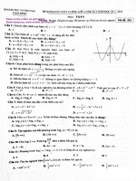 Đề thi HK1 Toán 12 năm học 2017 – 2018 sở GD và ĐT Thái Bình