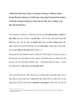 Phân biệt chiến lược công ty (corporate strategy), chiến lược kinh doanh (business strategy) và chiến lược chức năng (functional strategies) 