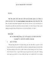 DỰ án đổi mới CÔNG tác xây DỰNG văn hóa DOANH NGHIỆP và TRUYỀN THÔNG nội bộ