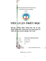 Phép biện chứng duy vật và vận dụng phép biện chứng duy vật trong quản lý nhân lực của doanh nghiệp việt nam 