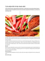 Cách nhận biết ớt bột chuẩn nhất