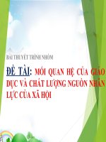 Mối quan hệ giữa giáo dục và chất lượng nguồn nhân lực