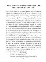 Phân tích chiến lược marketing sản phẩm của sữa mộc châu và đối thủ công ty CP sữa ba vì