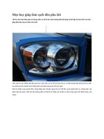 Mẹo hay giúp làm sạch đèn pha ôtô