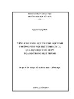 Nâng cao năng lực tự học cho học sinh trường PTDT nội trú tỉnh sơn la qua dạy học chủ đề phương pháp tọa độ trong mặt phẳng 