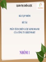 Thuyết trình phân tích chiến lược kinh doanh của công ty greenmart 