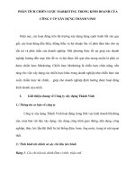 Phân tích chiến lược marketing trong kinh doanh của công y CP xây dựng thành vinh 